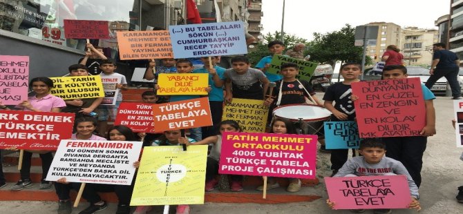Öğrencilerden Türkçe Tabelalı Esnafa Teşekkür, Yabancı Tabelalı Esnafa Uyarı
