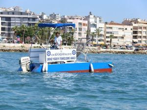 Aydın Büyükşehir Belediyesi Deniz Temizleme Aracı Yaptı