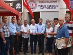 Başkan Alıcık Belediye-iş Sendikası Nazilli Temsilciliği’nin Açılışına Katıldı