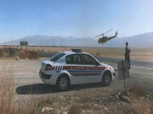 Jandarma Helikopter İle Trafik Denetimi Yaptı