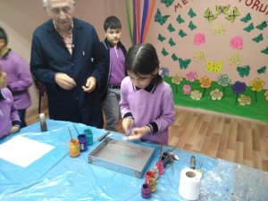 Şuhut’ta Öğrenciler Ebru Sanatı İle Tanıştı