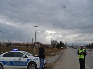 Şuhut’ta Drone Destekli Trafik Kontrolü