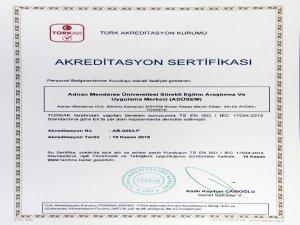 Adüsem, Türk Akreditasyon Kurumu Tarafından Akredite Edildi
