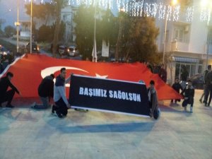 Datça Şehitler İçin Tek Yürek Oldu