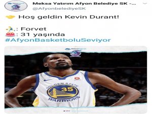 Meksa Yatırım Afyon Belediyespor’dan 1 Nisan Şakası
