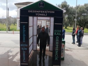 Belediye Kendi İmkanlarıyla Dezenfeksiyon Tüneli Yaptı