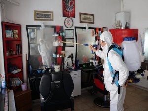 Berber Ve Kuaförlere Dezenfekte Desteği