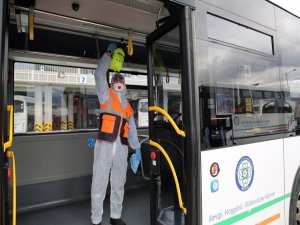 Büyükşehir Ulaşımda 35 Bin 663 Adet Dezenfekte Yaptı