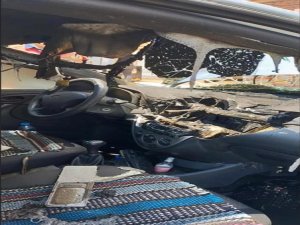 Söke’de Park Halindeki Araç Yandı