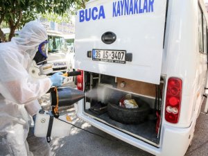 Kaynaklar Dolmuşlarında Bayrama Özel Dezenfekte Çalışması