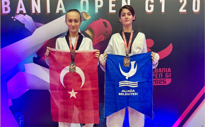 Aliağalı Taekwondocular Tiran'da Madalya Şov Yaptı