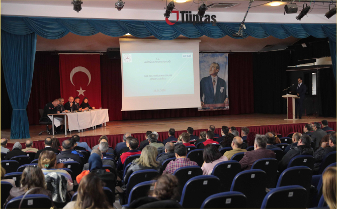 Aliağa’da İlçe Afet Müdahale Planı Toplantısı Gerçekleştirildi