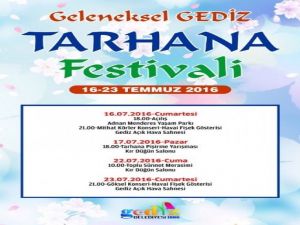 Gediz 14. Tarhana Festivali 16-23 Temmuz’da