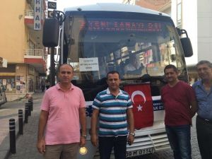 Efeler Şehiriçi Özel Halk Otobüsleri Demokrasi Ve Şehitler Mitingi İçin Seferber Oldu