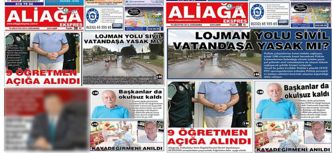 Aliağa'da O Gazete Geri Toplatıldı