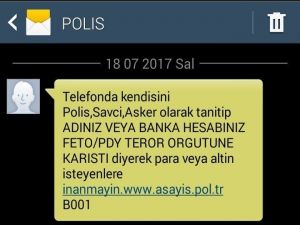 Polisten Vatandaşlara Sms’li Uyarı