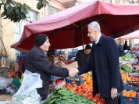 Başkan Biçer Pazar Esnafını Ziyaret Etti