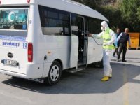 Söke’deki Toplu Taşıma Araçları Dezenfekte Edildi