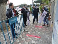 Akhisar Belediyesi Sosyal Mesafe Çizgisi Çekti