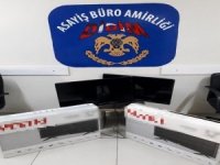 Çaldığı Televizyonlarla Birlikte Yakalandı