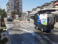 Nazilli’de Cadde, Sokak Ve Meydanlar Dezenfekte Ediliyor