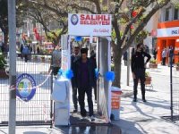 Salihli’de Korona Virüse Karşı Dezenfekte Parkuru