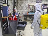 Berber Ve Kuaför Salonları Dezenfekte Edildi