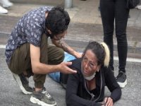 Köpekten Korkan Kadın Motosikletten Düşerek Yaralandı