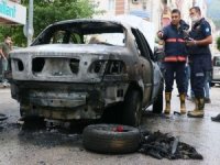 Manisa’da Seyir Halindeki Araç Alev Aldı