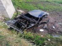 Hurdaya Dönen Otomobilden Şans Eseri Kurtuldu