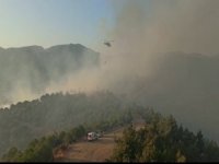 İzmir’de Korkutan Orman Yangını: 2 Helikopter, 9 Arazöz Müdahale Ediyor