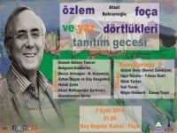 Ataol Behramoğlu, ‘Özlem Ve Yaz, Foça Dörtlükleri’ Kitabını Tanıtacak