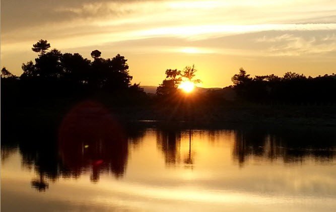 Söğüt Göleti Gün Batımı Güzelliği İle Büyülüyor
