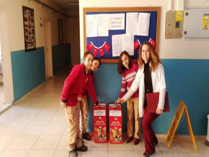 Atık Pil Toplama Kampanyasında Germencik Şehit Cafer İlkokulu Birinci Oldu