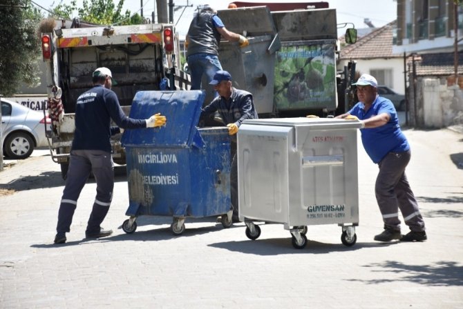 İncirliova’da Çöp Konteynırları Yenileniyor