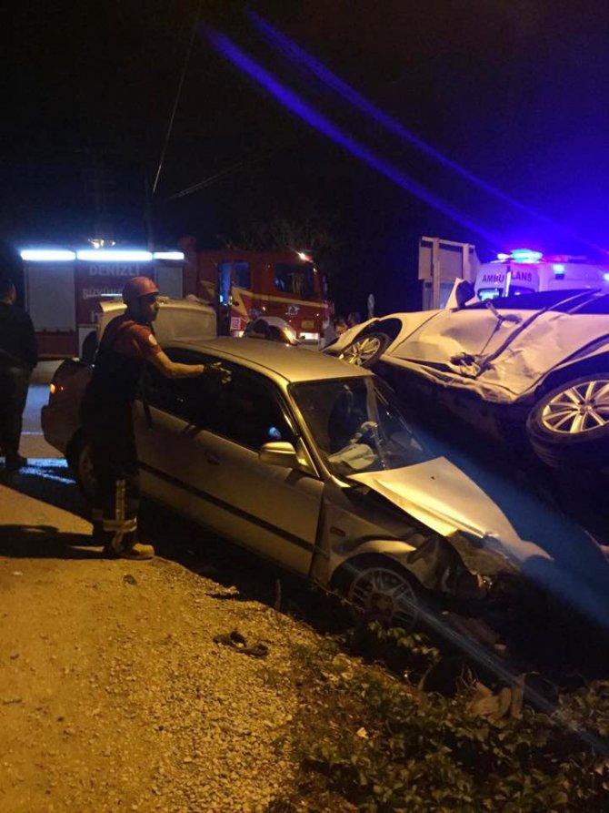 Denizli’de Trafik Kazası: 5 Yaralı