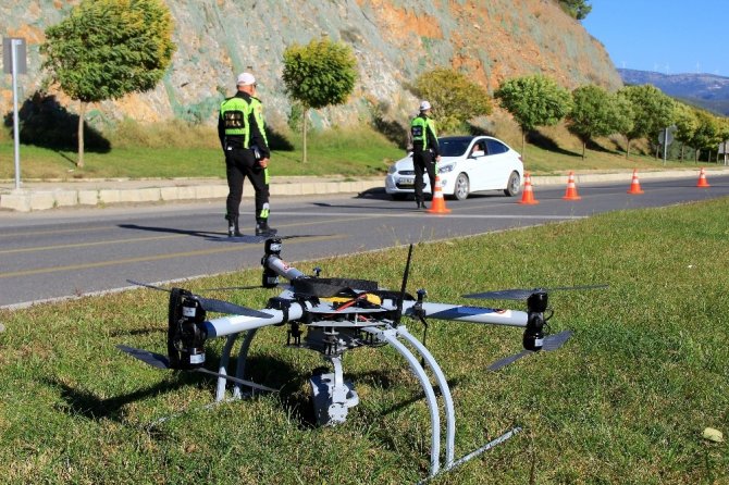 Trafikte Drone’lu Denetimleri Sürüyor