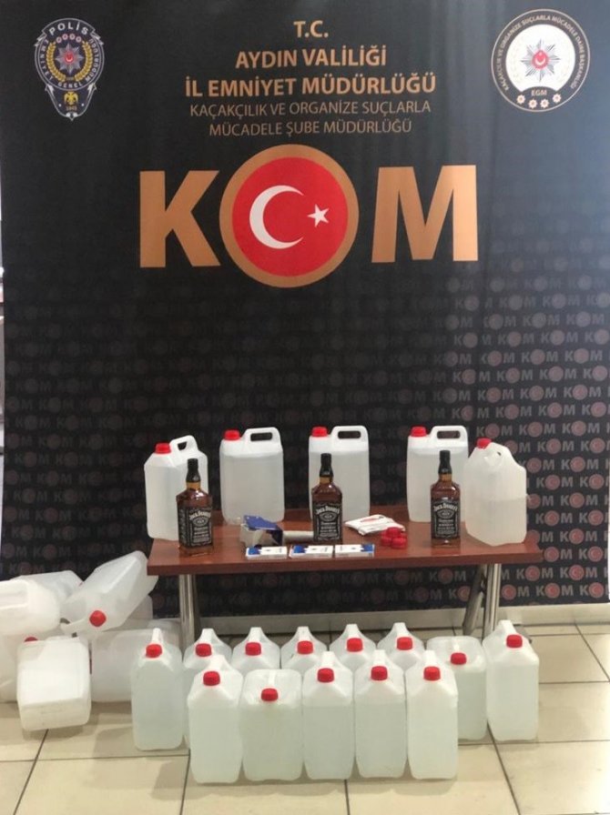 Aydın’da 2697 Litre Etil Alkol Ele Geçirildi