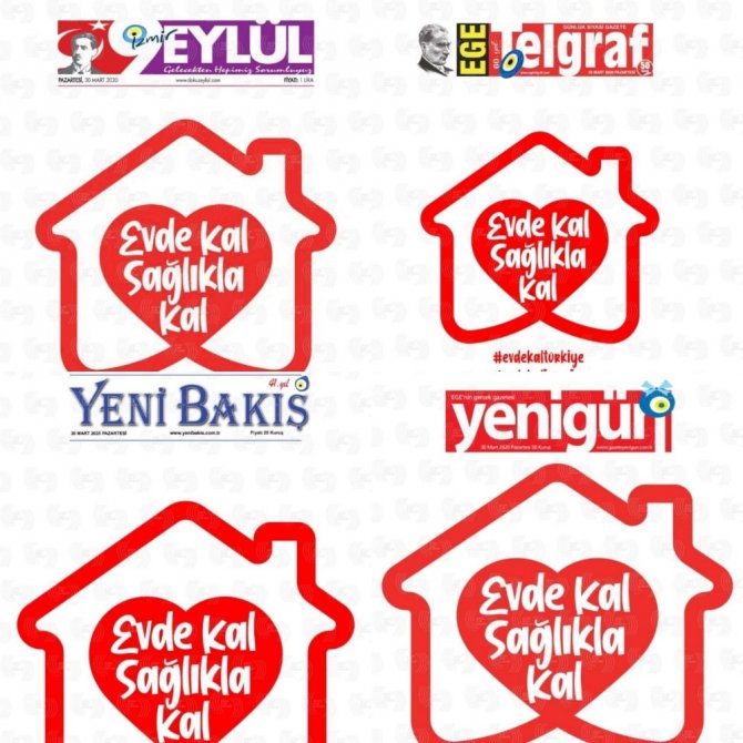 İzmir Basınından Ortak "Evde Kal" Manşeti