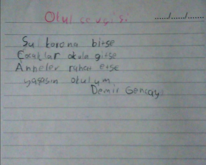 Okul Hasretlerini Şiirle Dile Getirdiler