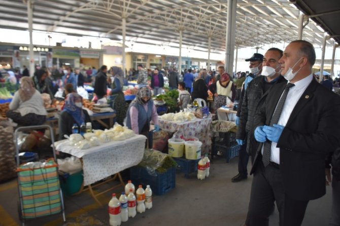 Başkan Kaya’dan Pazarda Korona Virüs Denetimi