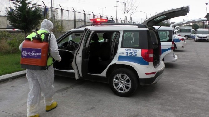 Nazilli İlçe Emniyet Müdürlüğü Binası Dezenfekte Edildi