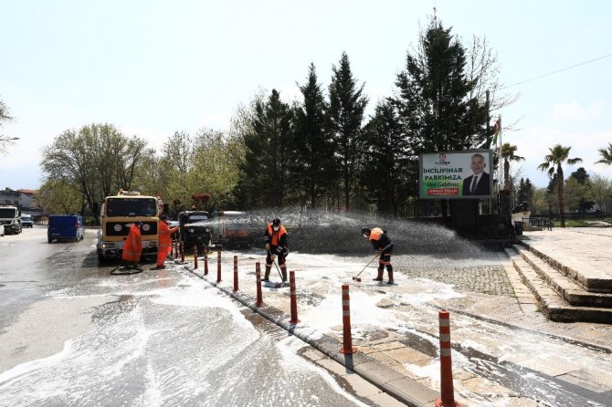 Denizli’de Korona Virüse Karşı Dezenfekte Çalışmaları Devam Ediyor