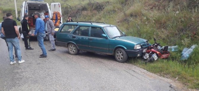 Manisa’da Otomobil Ve Motosiklet Çarpıştı: 1 Yaralı