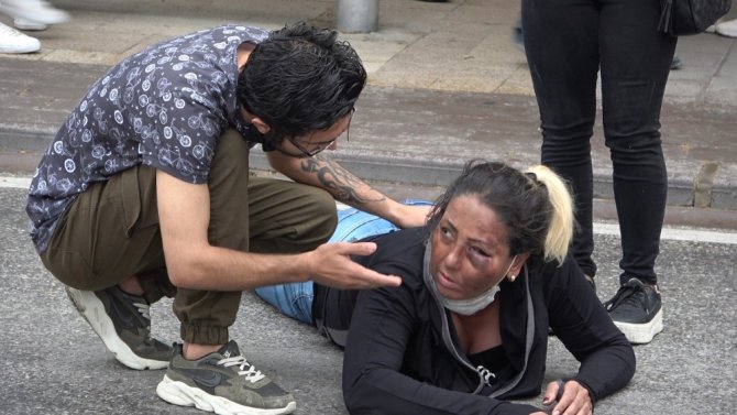 Köpekten Korkan Kadın Motosikletten Düşerek Yaralandı