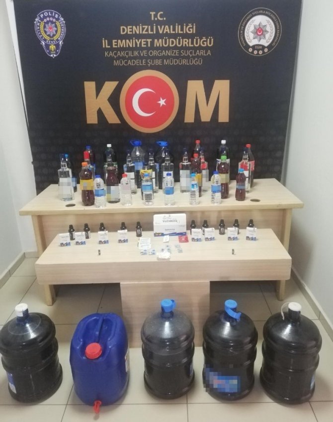 Denizli’de Kaçak Alkol Ve Tütün Operasyonları: 3 Gözaltı