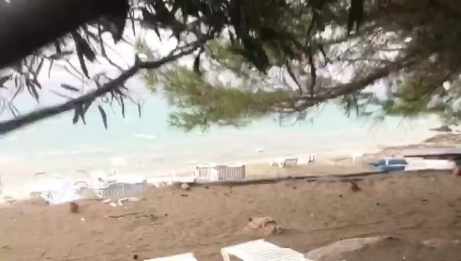 Marmaris İncekum Plajı’nda Hortum Oluştu