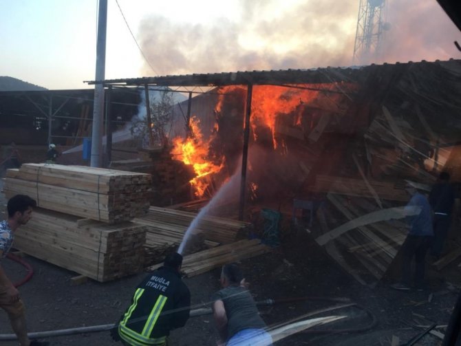 Ortaca’da Kereste Deposunda Çıkan Yangın Hasara Neden Oldu