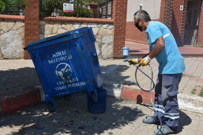 Nazilli’de Çöp Konteynerleri Yenileniyor