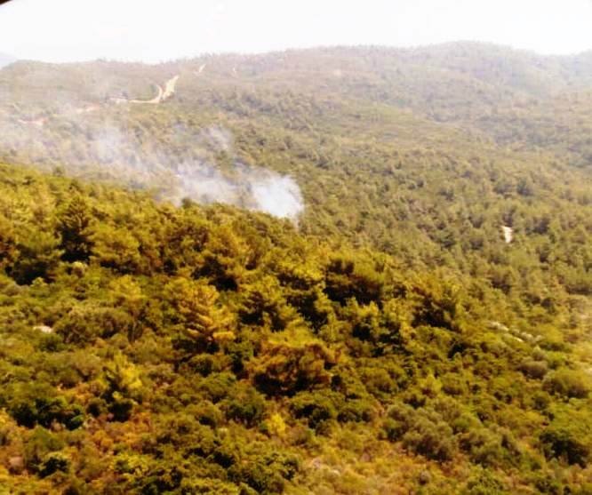 Marmaris’teki Orman Yangını Büyümeden Söndürüldü